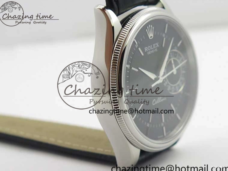 Edition SS on SA3165 Black Leather Strap Black Sticks Date Dial BP Maker Best Markers Real 50519 Cellini 1117